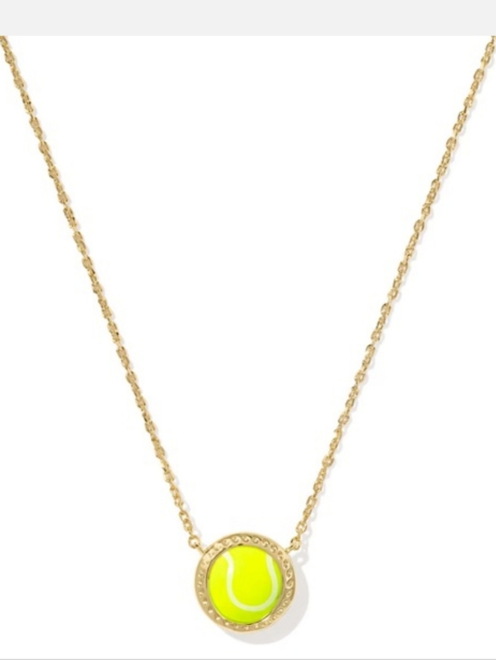 KENDRA SCOTT Tennis Ball Pendant 14k on Brass Necklace
